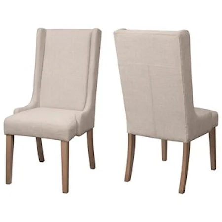 Upholstered Wingback Dining Chair